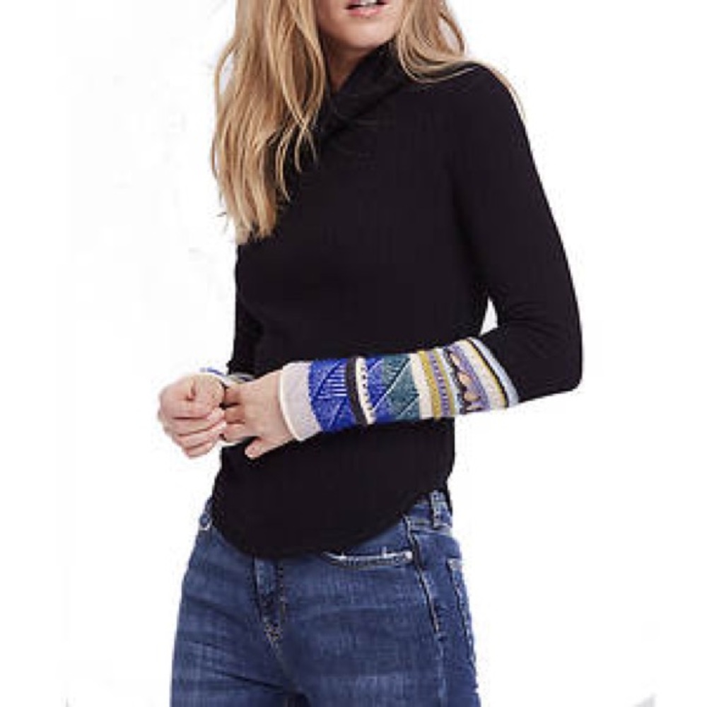 NWOT Free people mock neck thermal